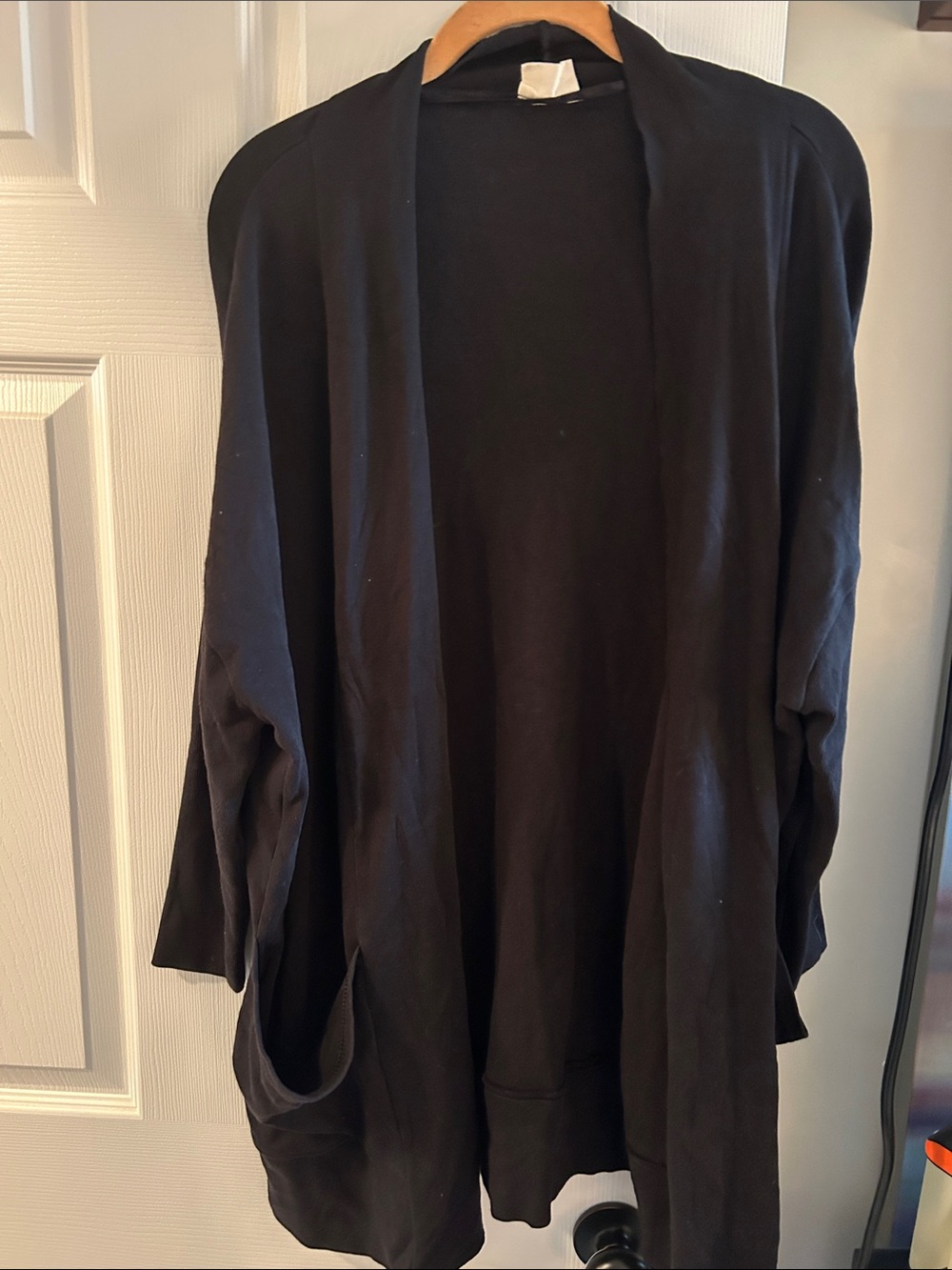 Pact Black Open-Front Women's Cardigan